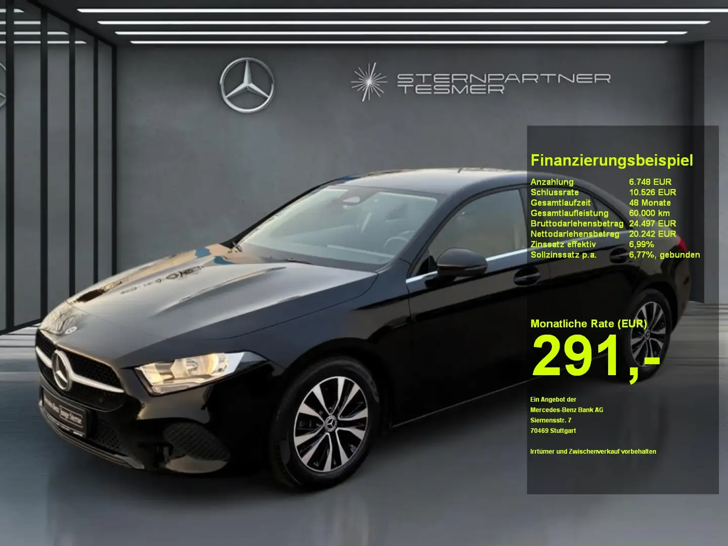 Mercedes-Benz A 180 Limousine AHK Kamera CarPlay SHZ VorrDistr Schwarz - 1