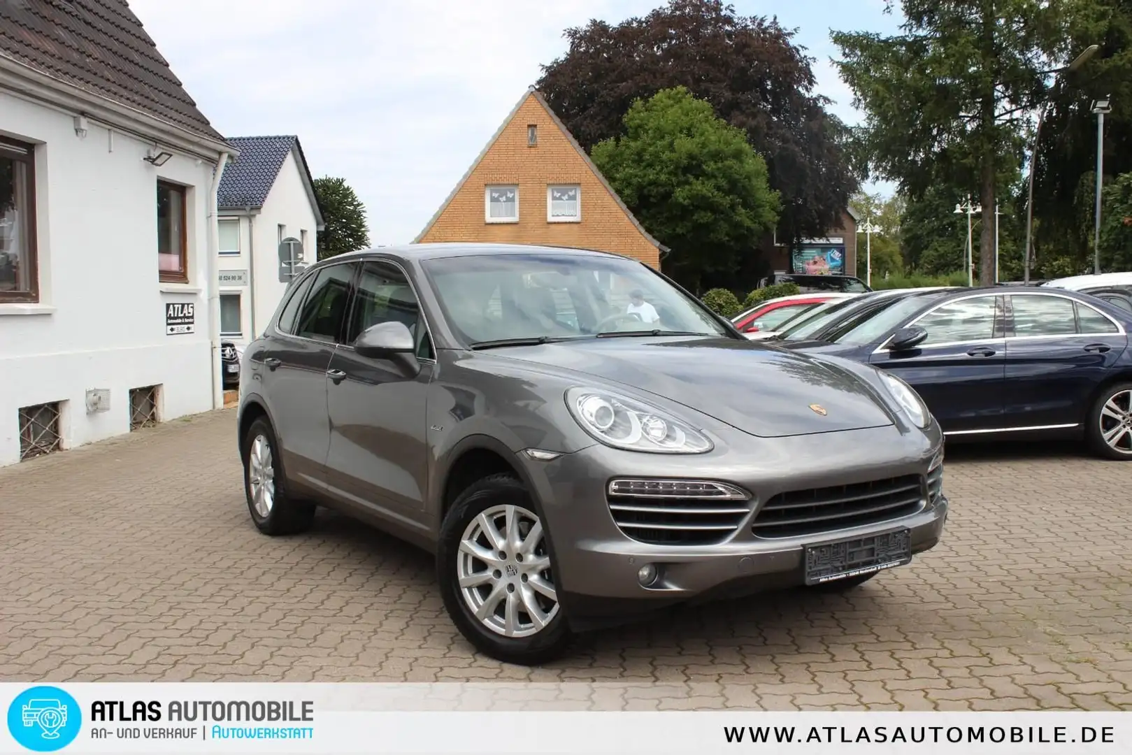 Porsche Cayenne Diesel LEDER+Deutsches Fahrzeug=Scheckhe Grau - 1