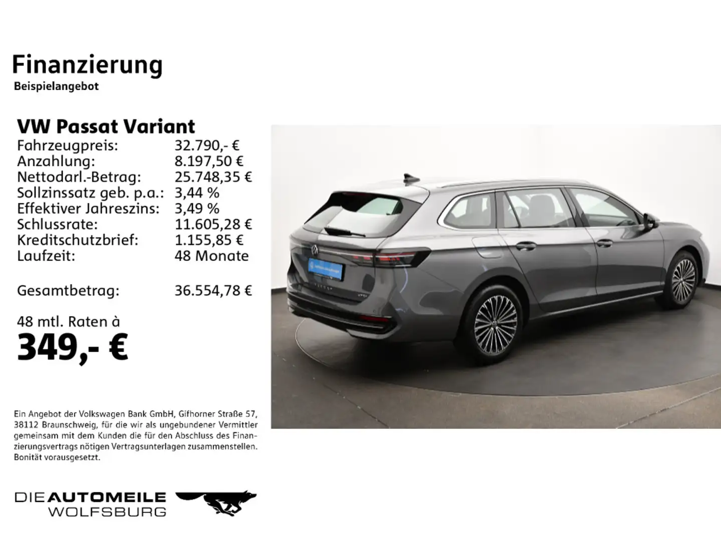 Volkswagen Passat Variant 1.5eTSI DSG Elegance NAVI/IQ/SITZ Grau - 2