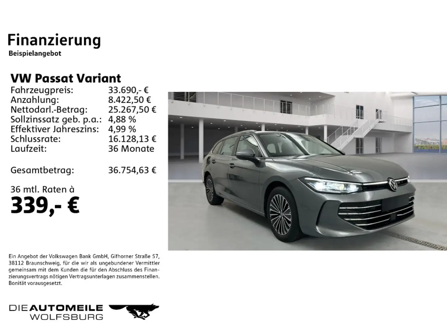 Volkswagen Passat Variant 1.5 eTSI DSG Elegance NAVI/IQ/SIT Gris - 2