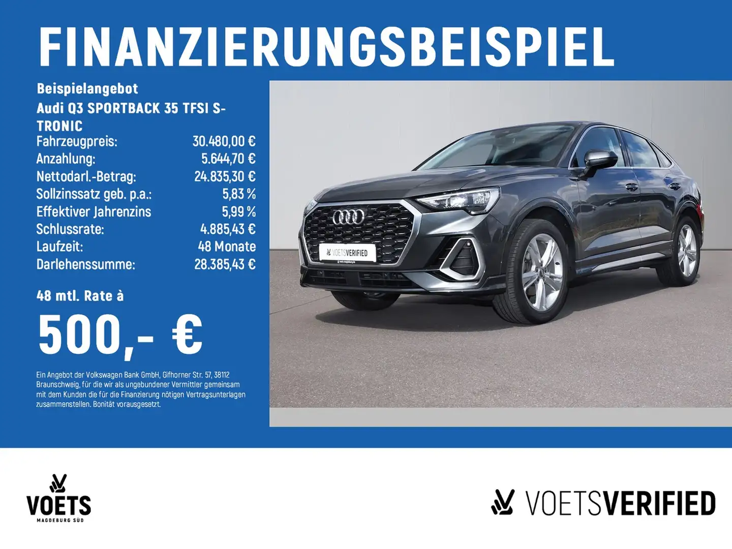 Audi Q3 SPORTBACK 35 TFSI S-TRONIC S-LINE+NAV+LED+AHK Gris - 2