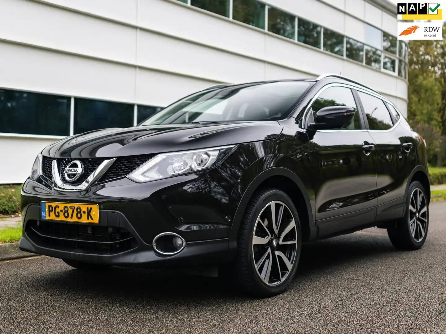 Nissan Qashqai 1.2 Tekna, NAP, PANO,Trekh, 360 CAM. Stoelvw Schwarz - 1