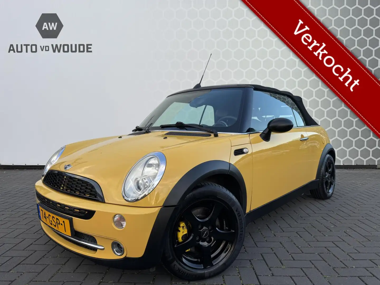 MINI One Cabrio 1.6 Pepper Cabrio 81000km lage km NAP! Jaune - 1
