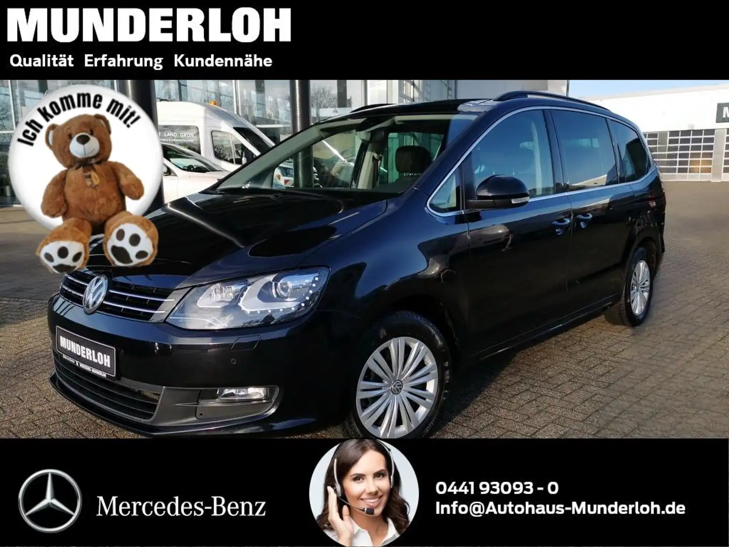 Volkswagen Sharan 2.0 TDI Comfortline Business Pak. Premium Schwarz - 2