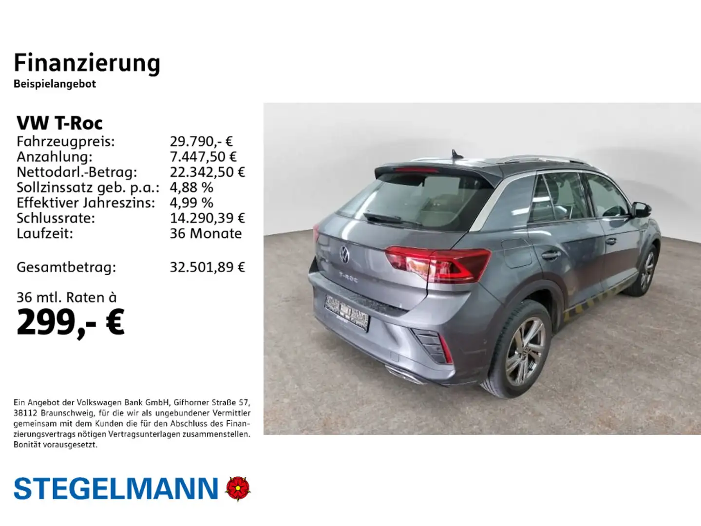 Volkswagen T-Roc 1.5 TSI DSG R-Line *Matrix-LED*Navi*Kamera Grau - 2