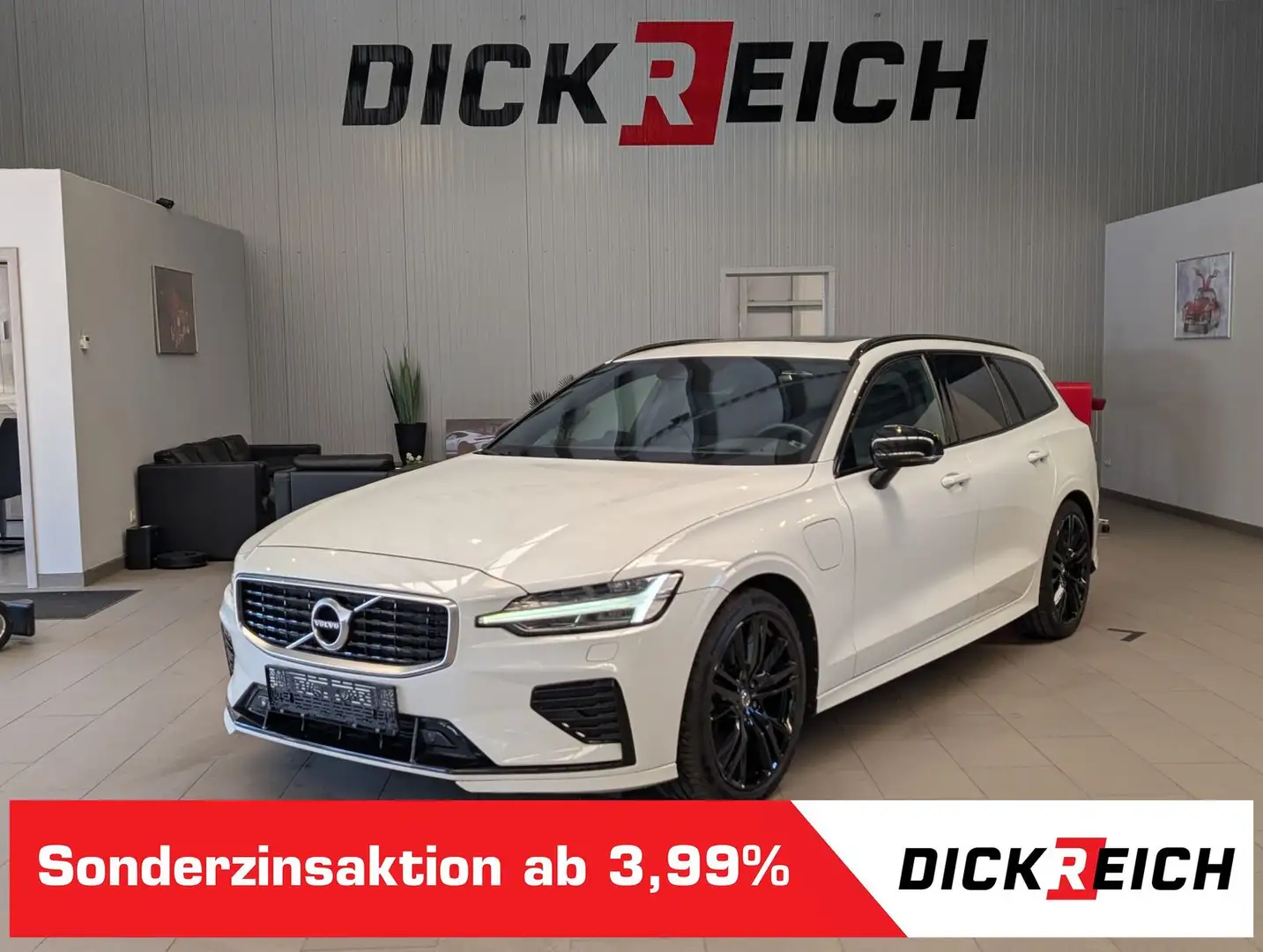 Volvo V60 T8 R-Design AWD H/K Cam HUD StHz Pano AHK Weiß - 1