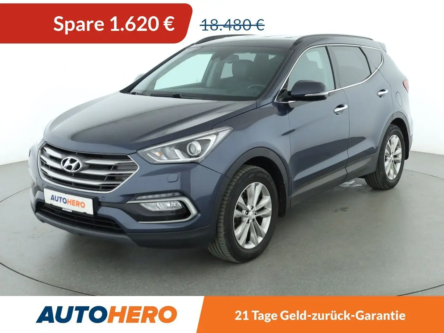 Hyundai SANTA FE 2.0 CRDi Style blue 2WD*NAVI*XENON*CAM*PDC*SHZ* Blau - 1