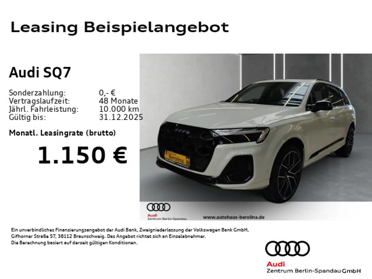 Audi SQ7 *HD-MATRIX*PANO*StdHz*7-Sitzer*AHK*Assist+* Blanco - 1