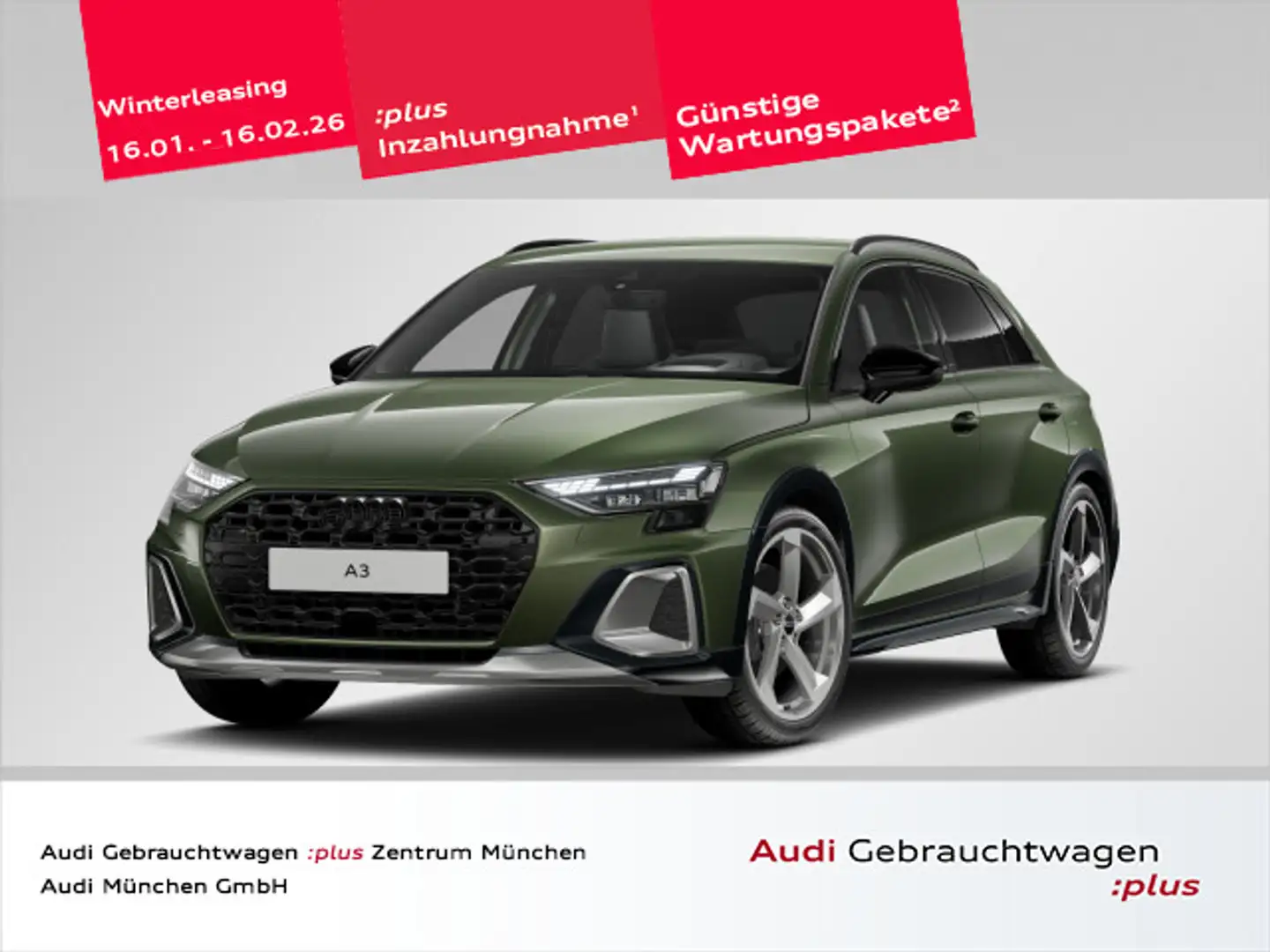 Audi A3 35 TDI S tronic StdHzg/Navi+/AHK/ Grün - 1