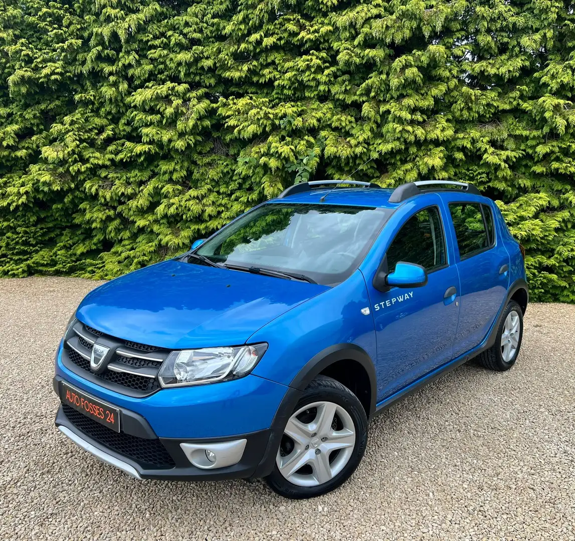 Dacia Sandero 0.9 TCe Stepway Plus 90 CV GPS AIRCO 74.000 KM !!! Blauw - 1