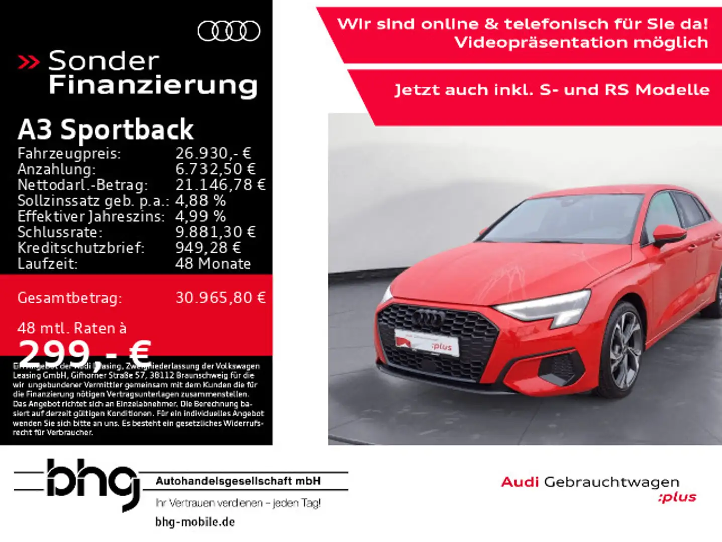 Audi A3 35 TFSI S-tronic advanced Virtual Rood - 1