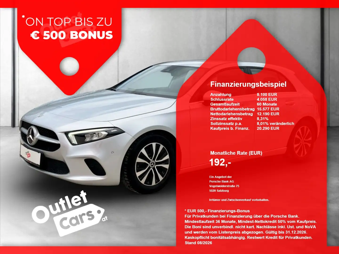Mercedes-Benz A 200 d Style Aut. AHK+LED+RFK+LEDER+DIGITAL-TACHO Silber - 1