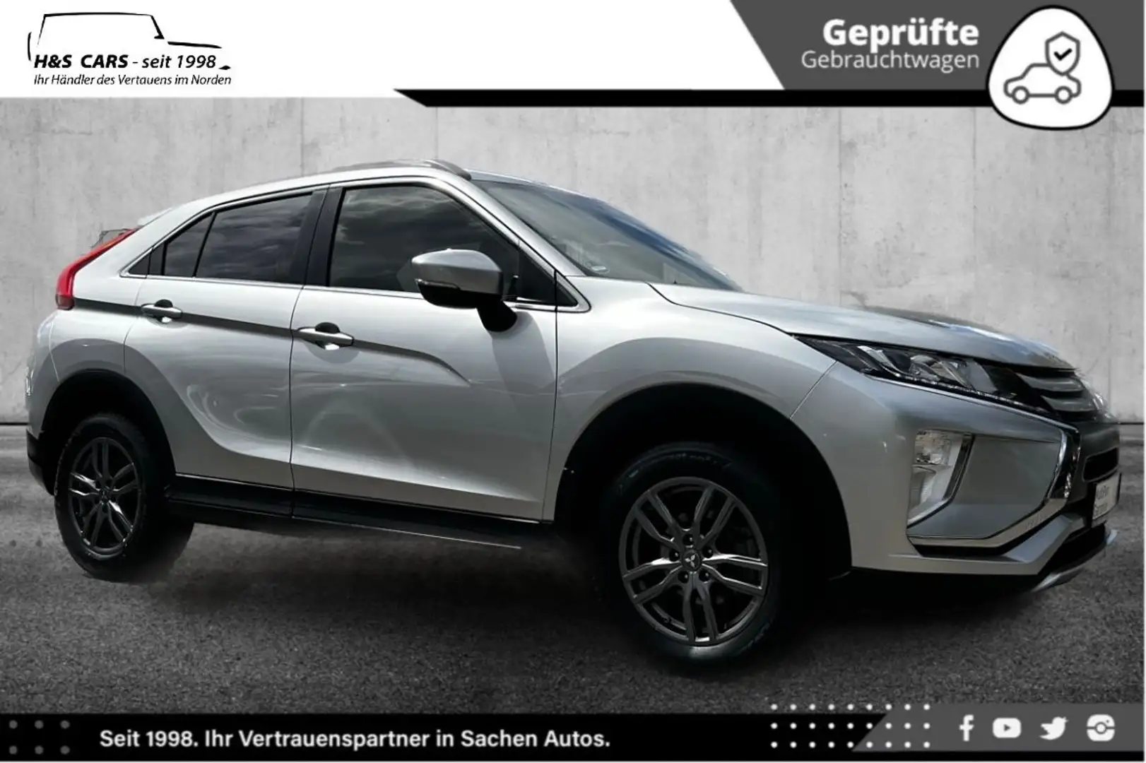 Mitsubishi Eclipse Cross 1.5 Diamant 1.HAND CARPLAY KAM Stříbrná - 1