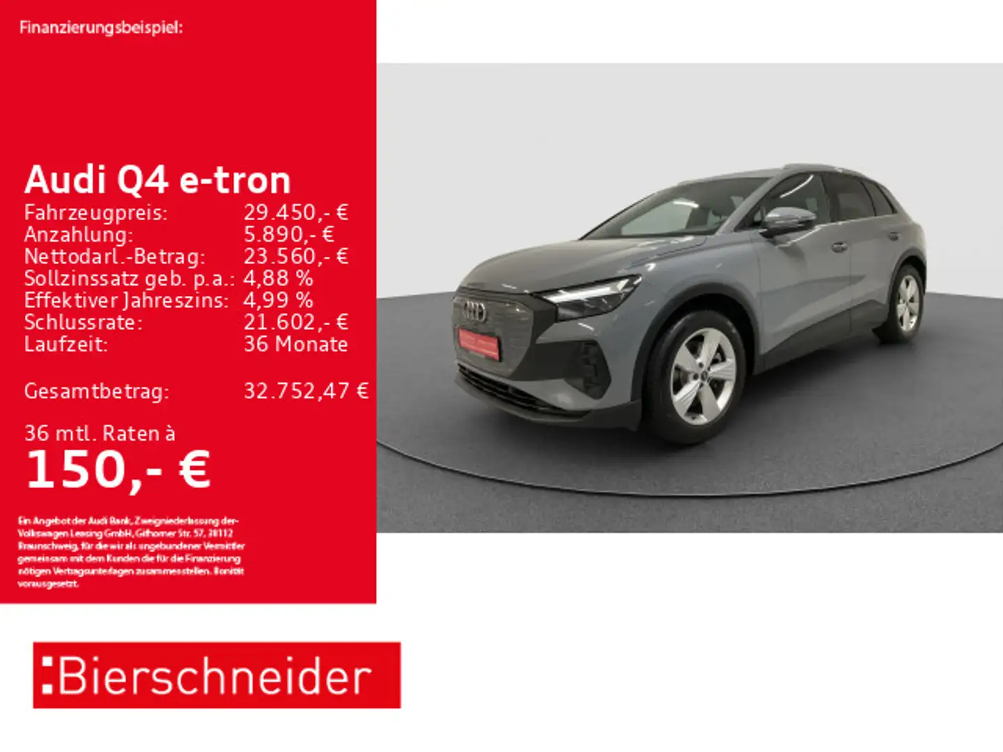 Audi Q4 e-tron Q4 40 e-tron 19 AHK AR-HuD ACC CAM Grau - 1