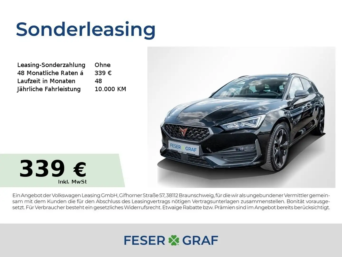 CUPRA Leon SP 2,0TSI LED/ASSISTENZ XL/SHZ/KAMERA Zwart - 1