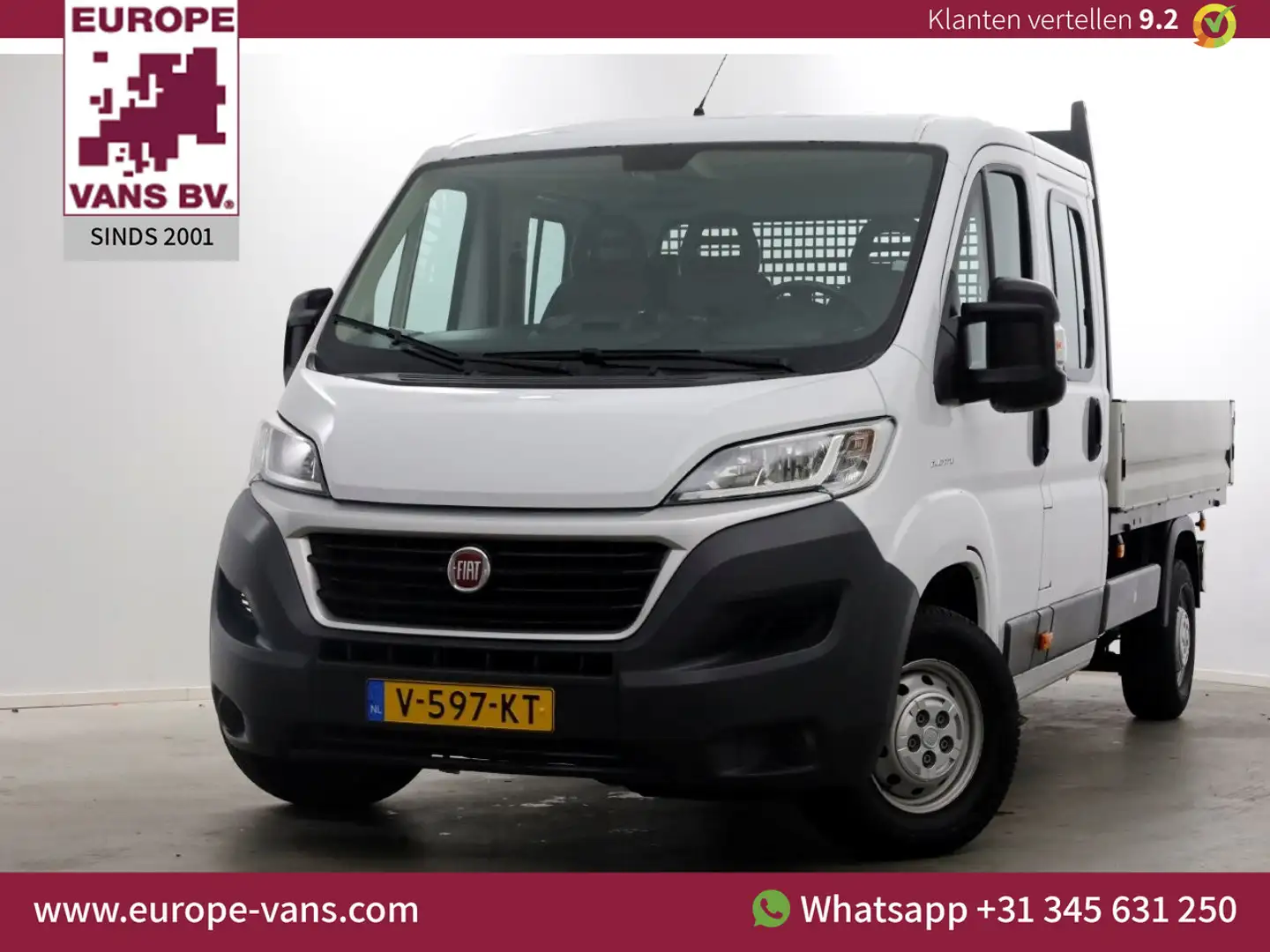 Fiat Ducato 2.3 MultiJet 130pk Euro6 D.C. Open Laadbak 01-2018 Wit - 1