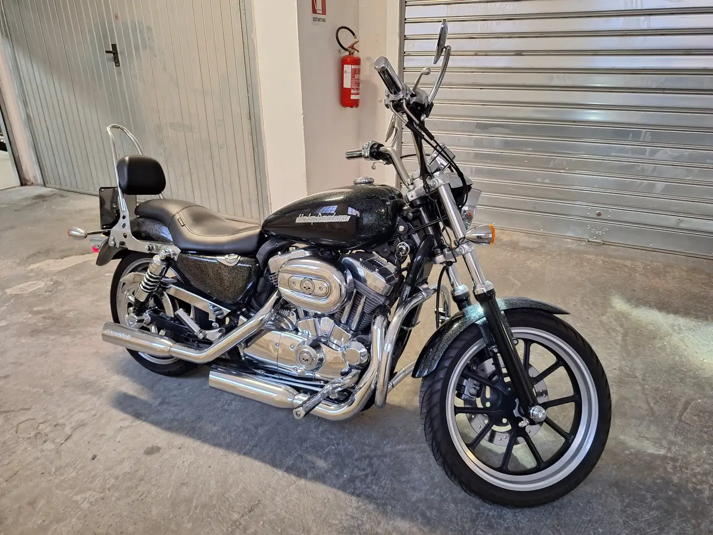 Harley-Davidson Sportster 883 borsa laterale sx,marmitte screamin eagle,farò led Nero - 2