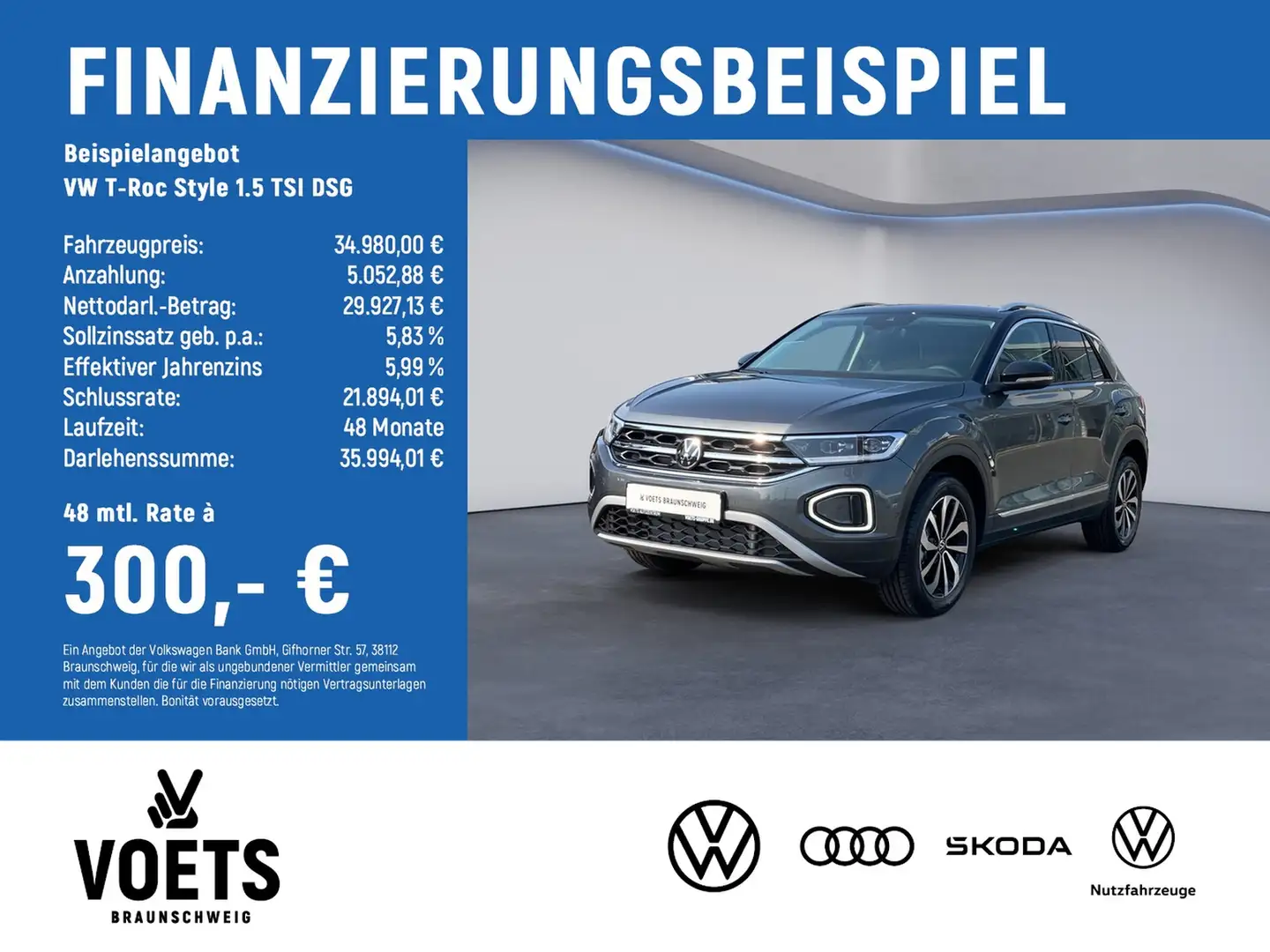Volkswagen T-Roc Style 1.5 TSI DSG Keyless+TravelAssist+ACC Grau - 2
