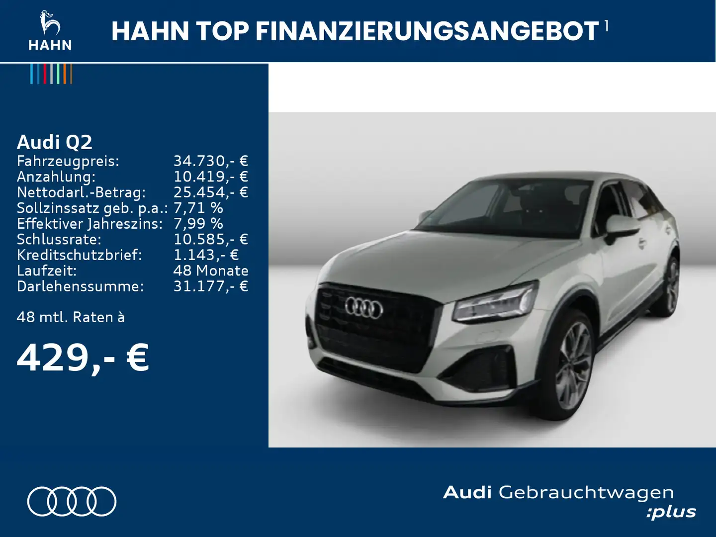 Audi Q2 35 TFSI advanced AHK Matrix Navi Virtual Carp Silber - 2