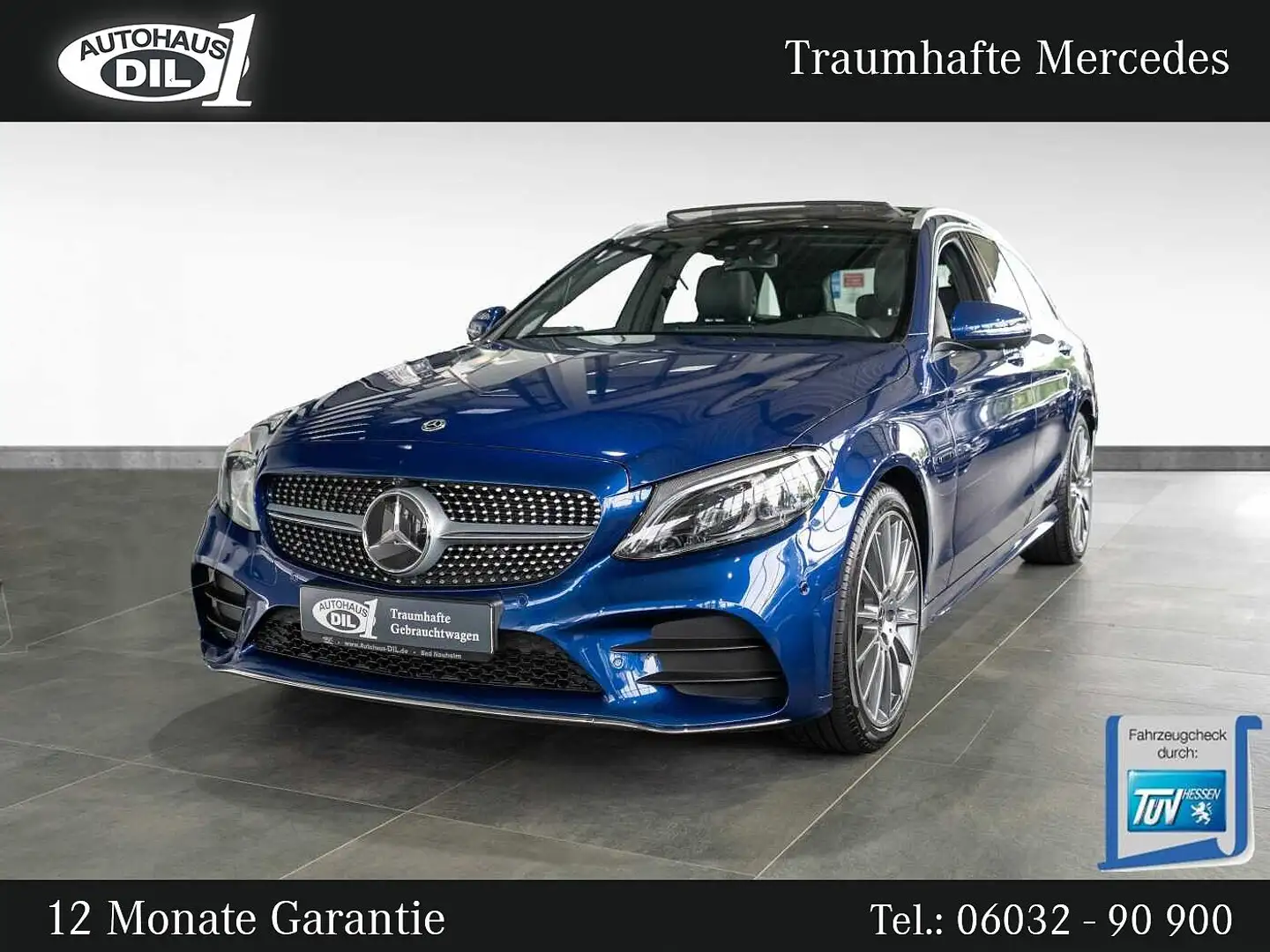 Mercedes-Benz C 300 e T 9G-Tronic *AMG*360°-K*PANO*MEMORY* Blauw - 1
