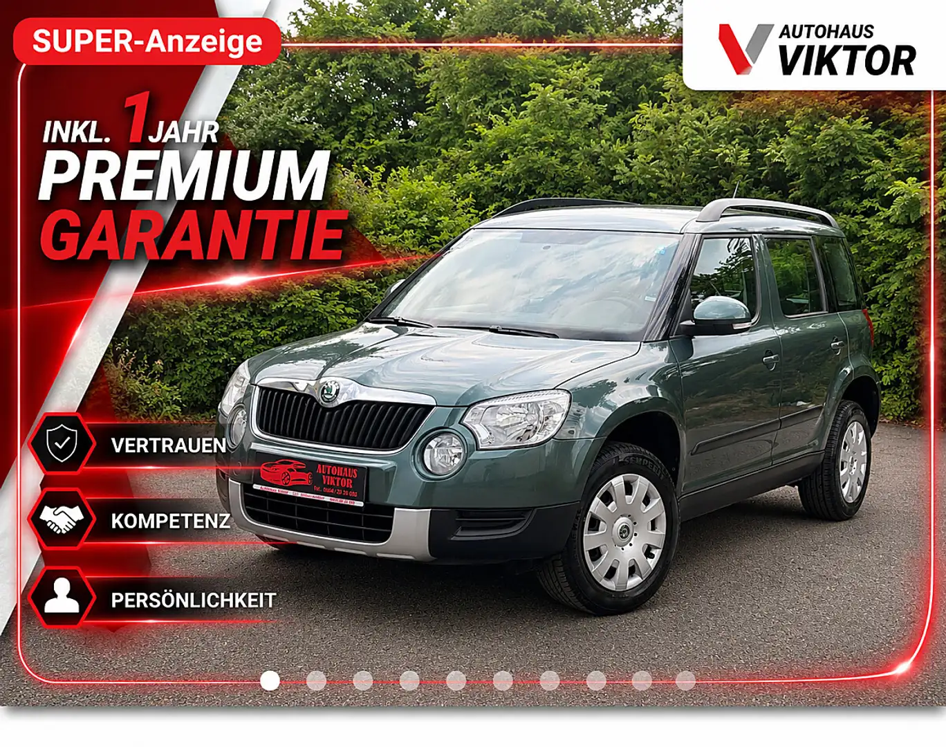 Skoda Yeti Twenty Active 1,2 TSI DSG*GARANTIE,WENIG KM* Grün - 1