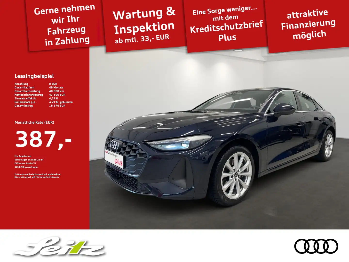 Audi A5 Limousine 2.0 TFSI quattro *LED*KAMERA*NAVI* Blau - 1