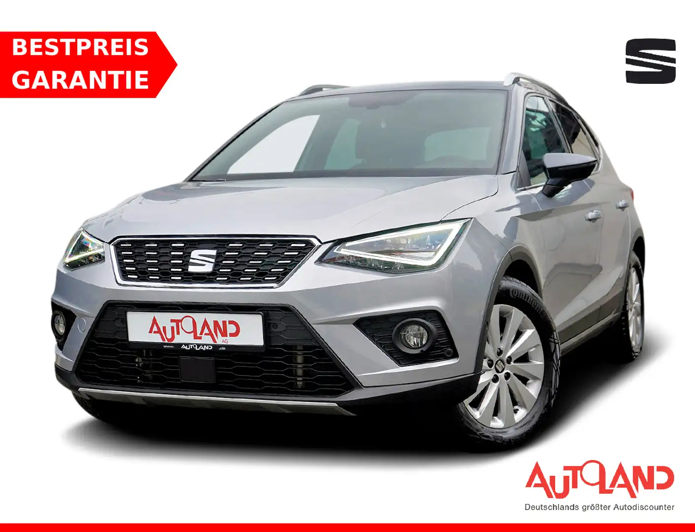 SEAT Arona 1.0 TSI Xcellence Navi AHK Totwinkel DAB Zilver - 1