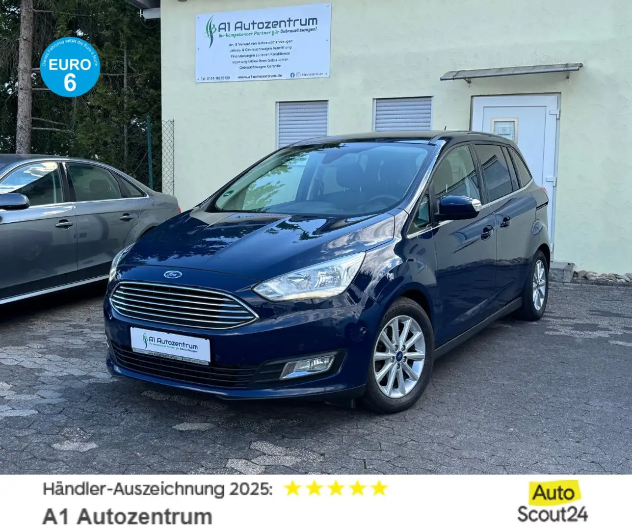 Ford Grand C-Max 2.0L TDCi Titanium Navi SHZ Temp 2xSchiebetür Blau - 1