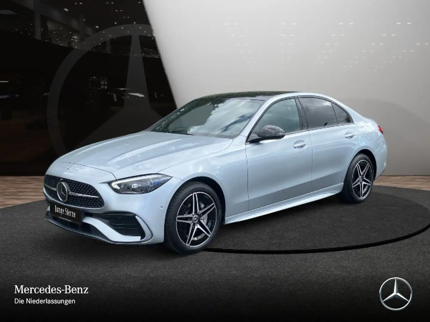 Mercedes-Benz C 300 e AMG+NIGHT+PANO+360+KEYLESS+9G Argent - 2