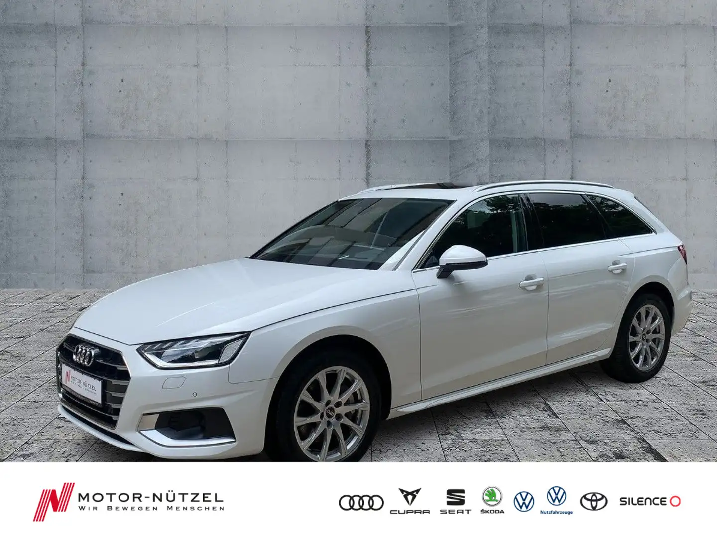 Audi A4 40 TDI S-TR MATRIX+NAVI+AHK+PANO+HuD+VC Weiß - 1