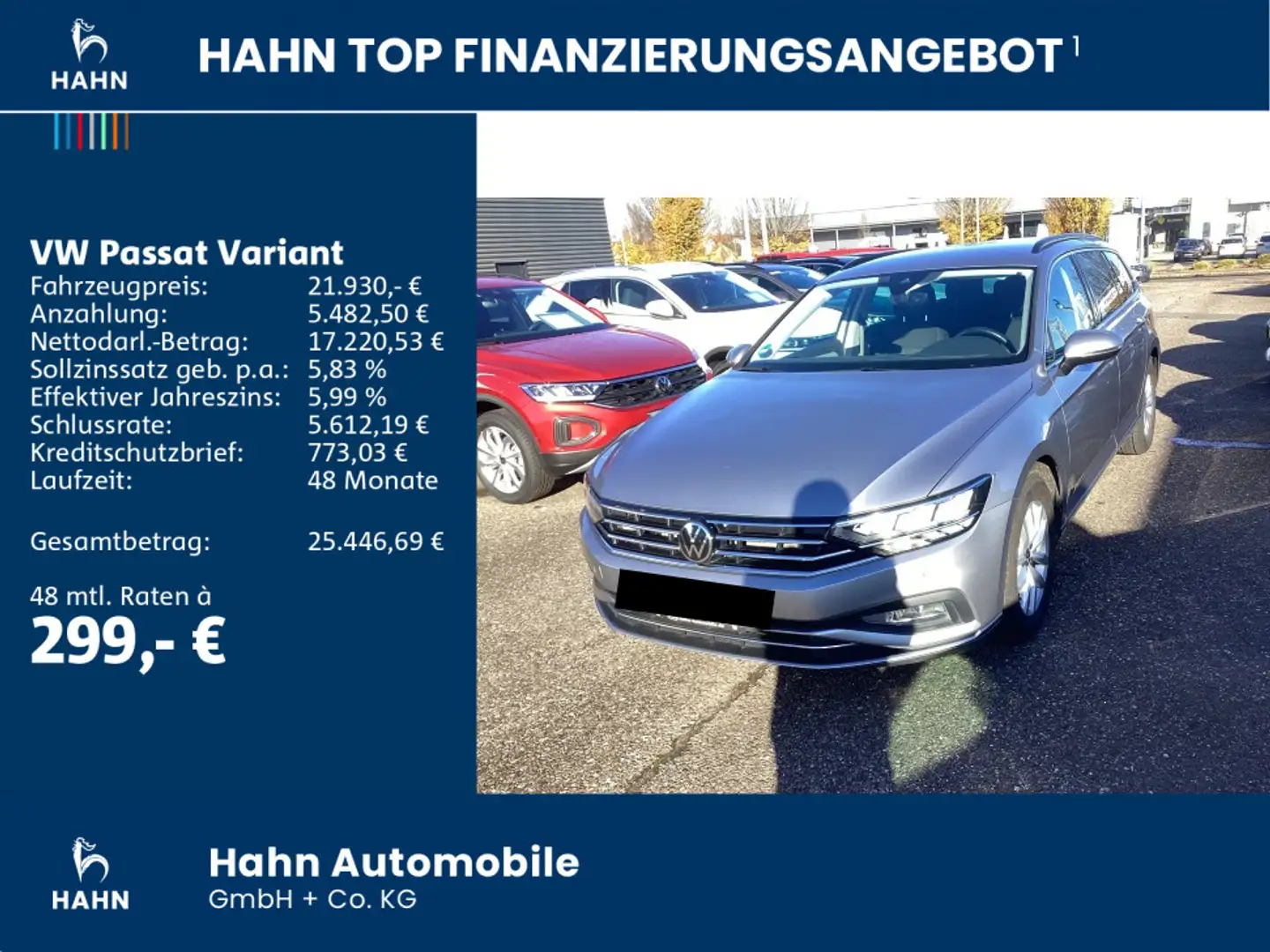 Volkswagen Passat Variant 1.5TSI Business ACC AHK LED Navi Silber - 2