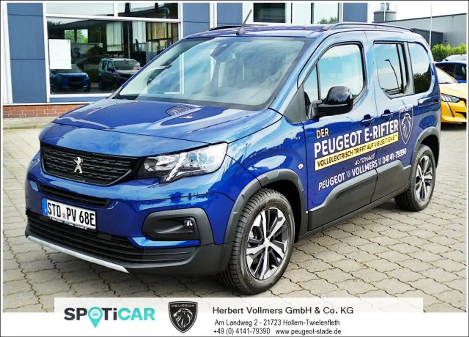 Peugeot Rifter Elektro L1 GT, Navi, SHZ, 11KW OBC Blau - 1