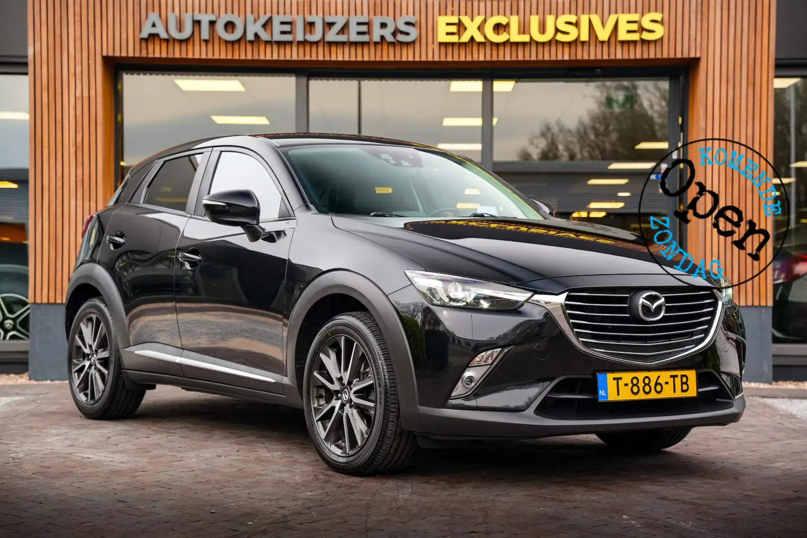 Mazda CX-3 2.0 SkyActiv-G 150 GT-M 4WD Navi Camera Cruise Stu Zwart - 1