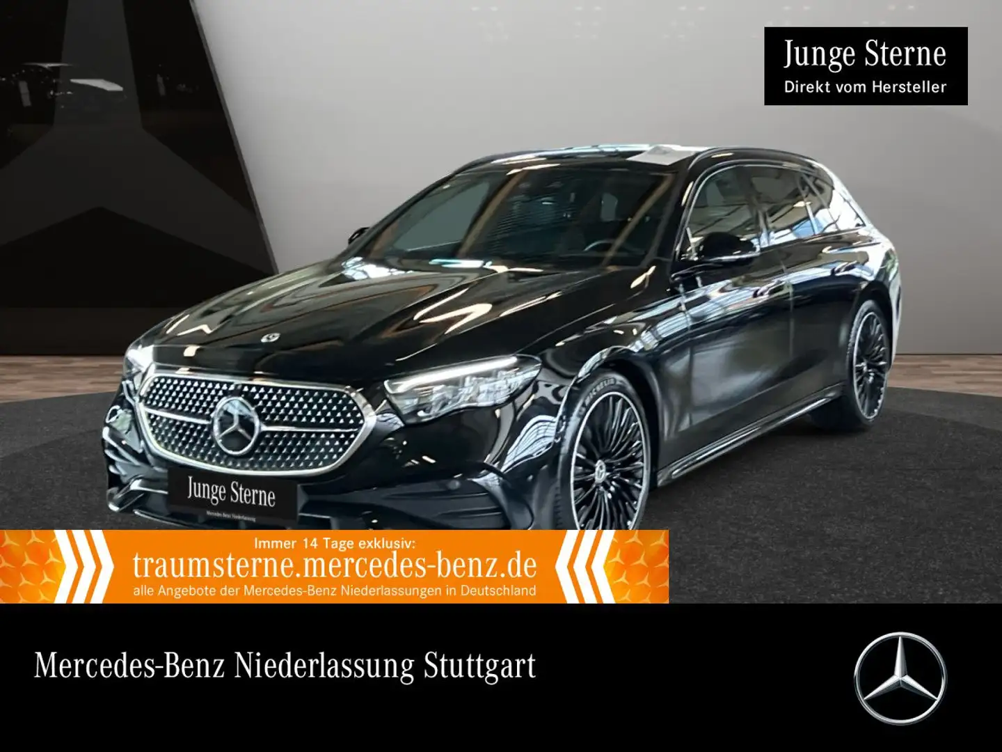 Mercedes-Benz E 300 de T 4M AMG Fahrass Distr+ LED AHK Night PTS Schwarz - 1