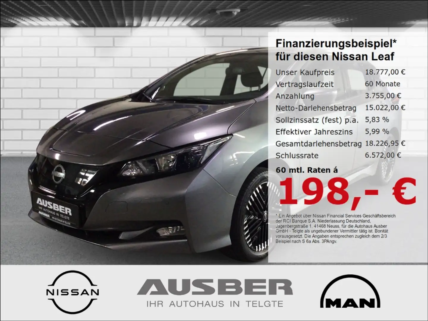 Nissan Leaf e+ N-Connecta 62kWh Winterpaket Grau - 1