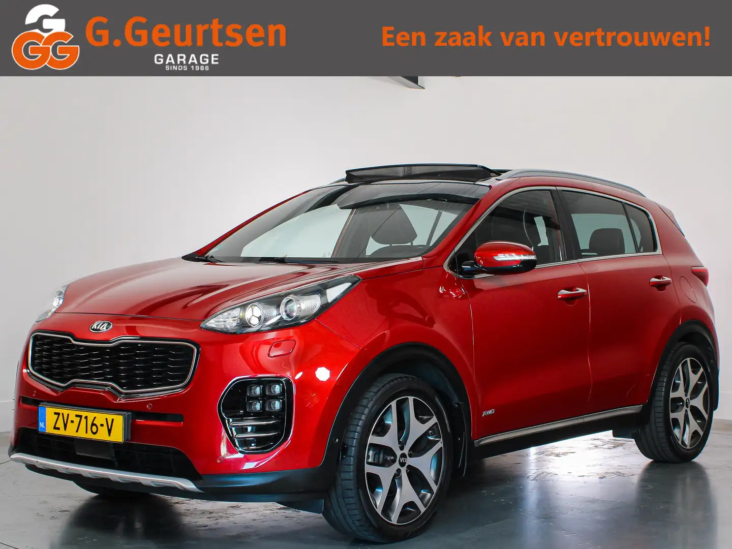 Kia Sportage 1.6 T-GDI 4WD GT-Line PlusLine, Trekhaak, Panorama Rood - 1