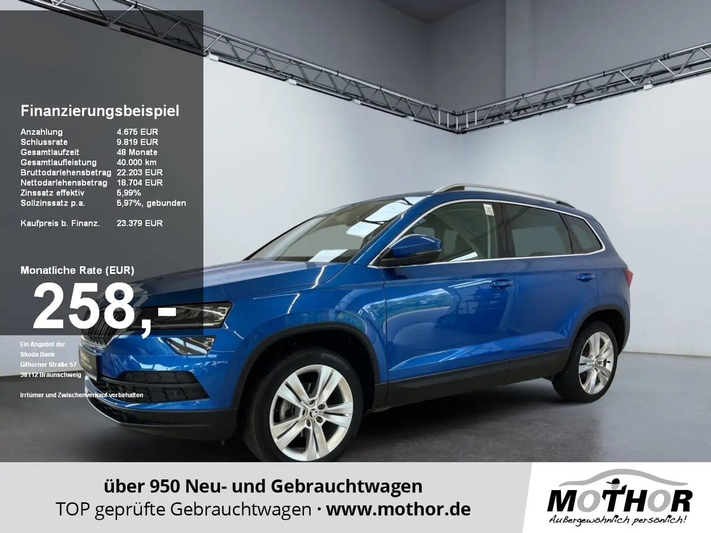 Skoda Karoq Style 1.5 TSI Anhängerkupplung Smartlink Blauw - 1