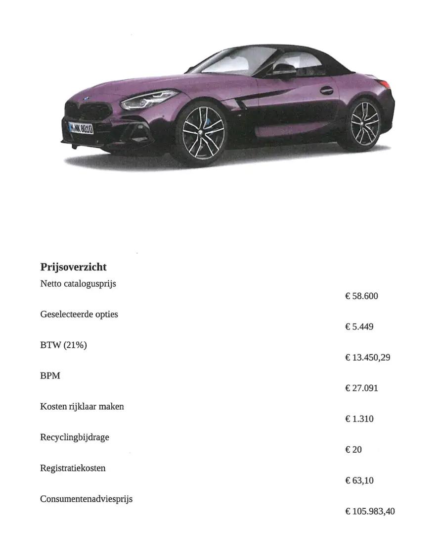 BMW Z4 Roadster M40i High Executive | M-Sport | Harman Ka Paars - 2