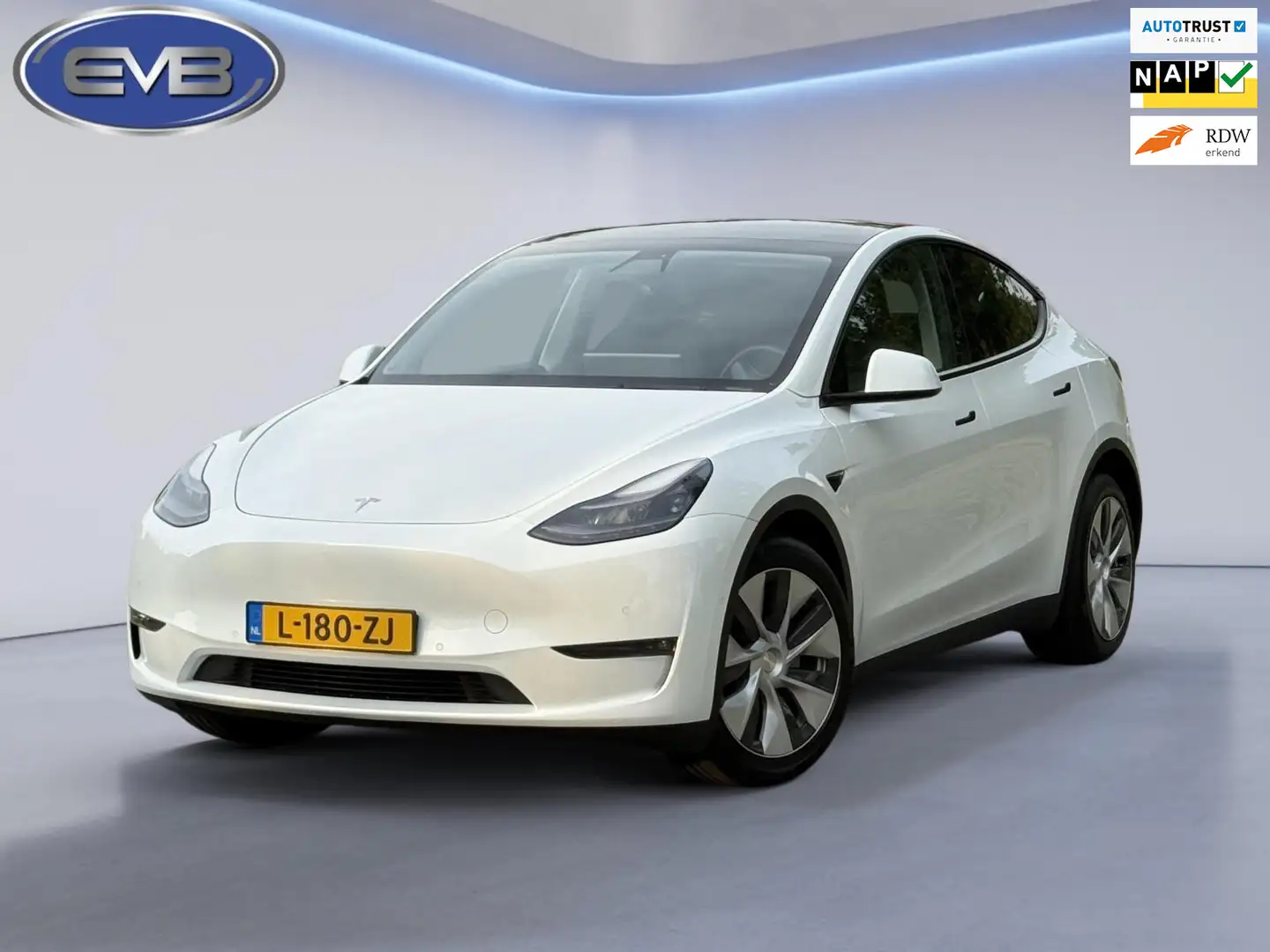 Tesla Model Y Long Range AWD 75 kWh, parelmoer wit, 1e eigenaar Blanc - 1