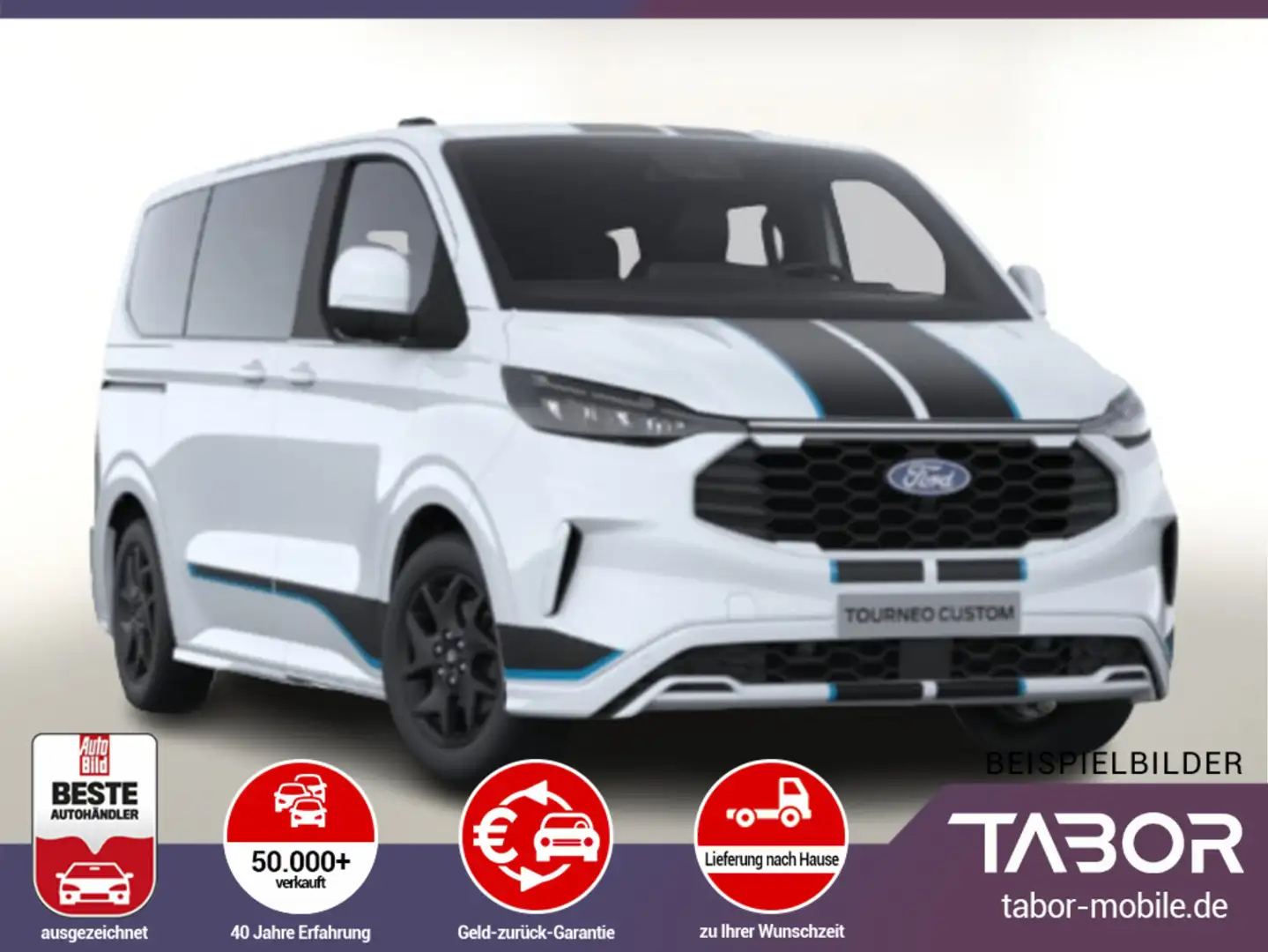 Ford Tourneo Custom 2.0 TDCi 170 Aut Sport 320 L1 AHK Weiß - 1