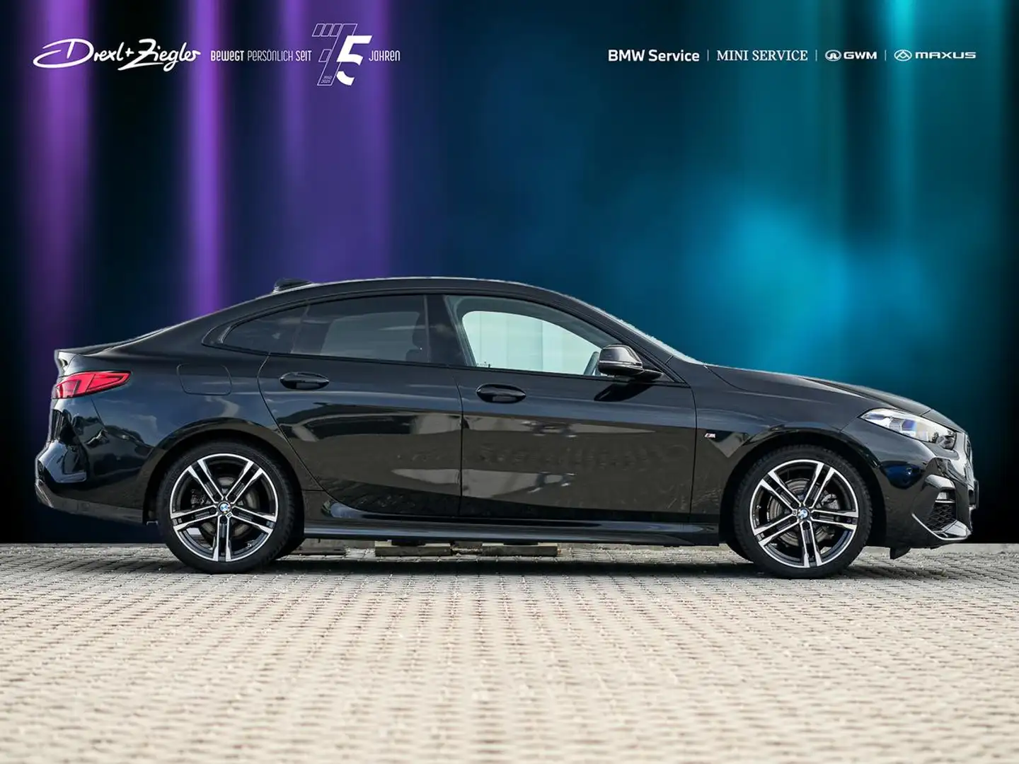 BMW 218 218i Gran Coupe M-Sport 18" PANO KoZg AdLED RFK Schwarz - 2
