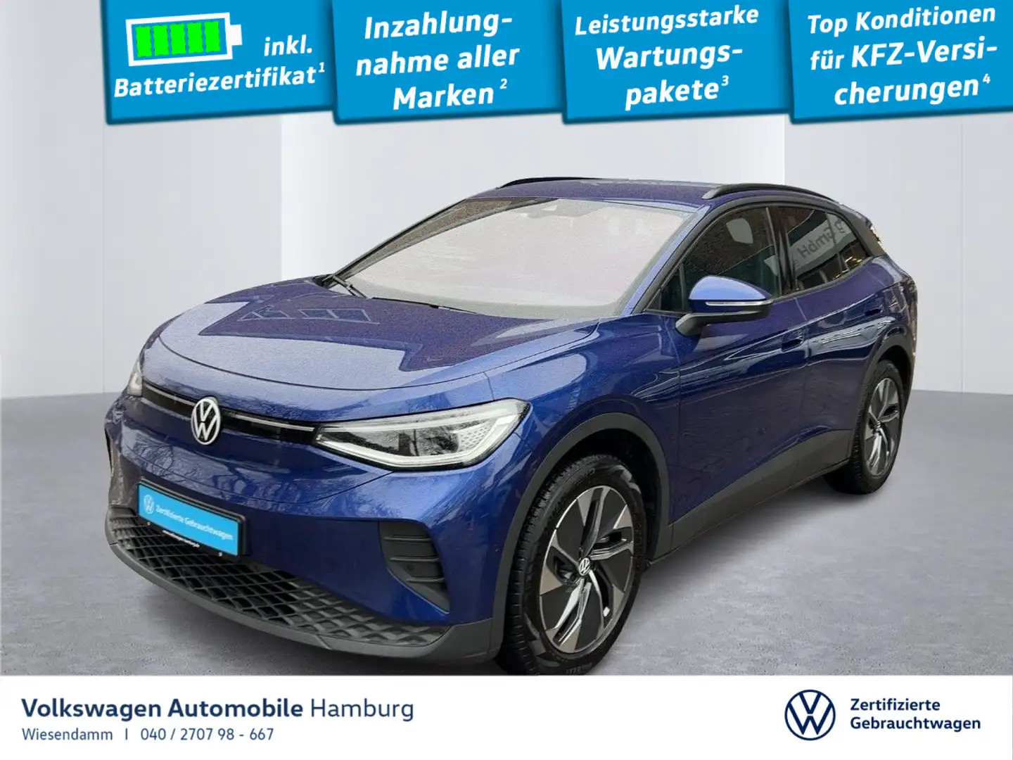 Volkswagen ID.4 Pure Performance LED AHK Head-up Sitzhzg Blau - 1