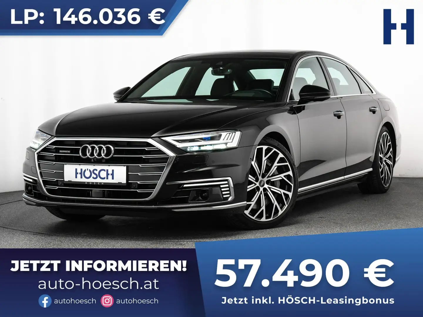Audi A8 60 TFSI e quattro 21" HEAD-UP LASER PANO B&O +++ Schwarz - 1