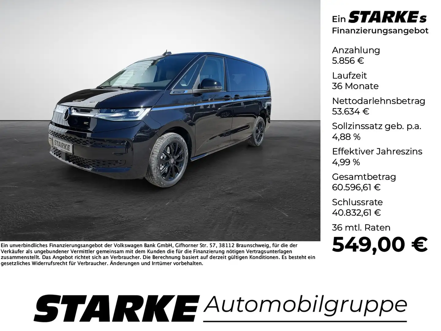 Volkswagen T7 Multivan 2.0 TDI DSG Style lang Schwarz - 1
