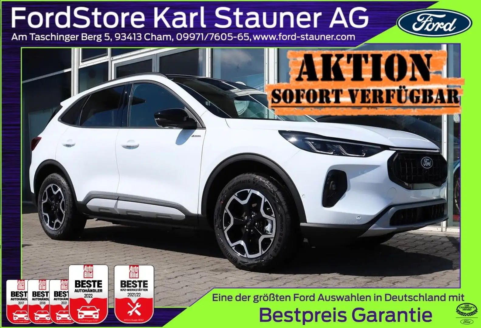 Ford Kuga Active X 2.5 PHEV 360°Kamera 4,99% FIN* Bílá - 1