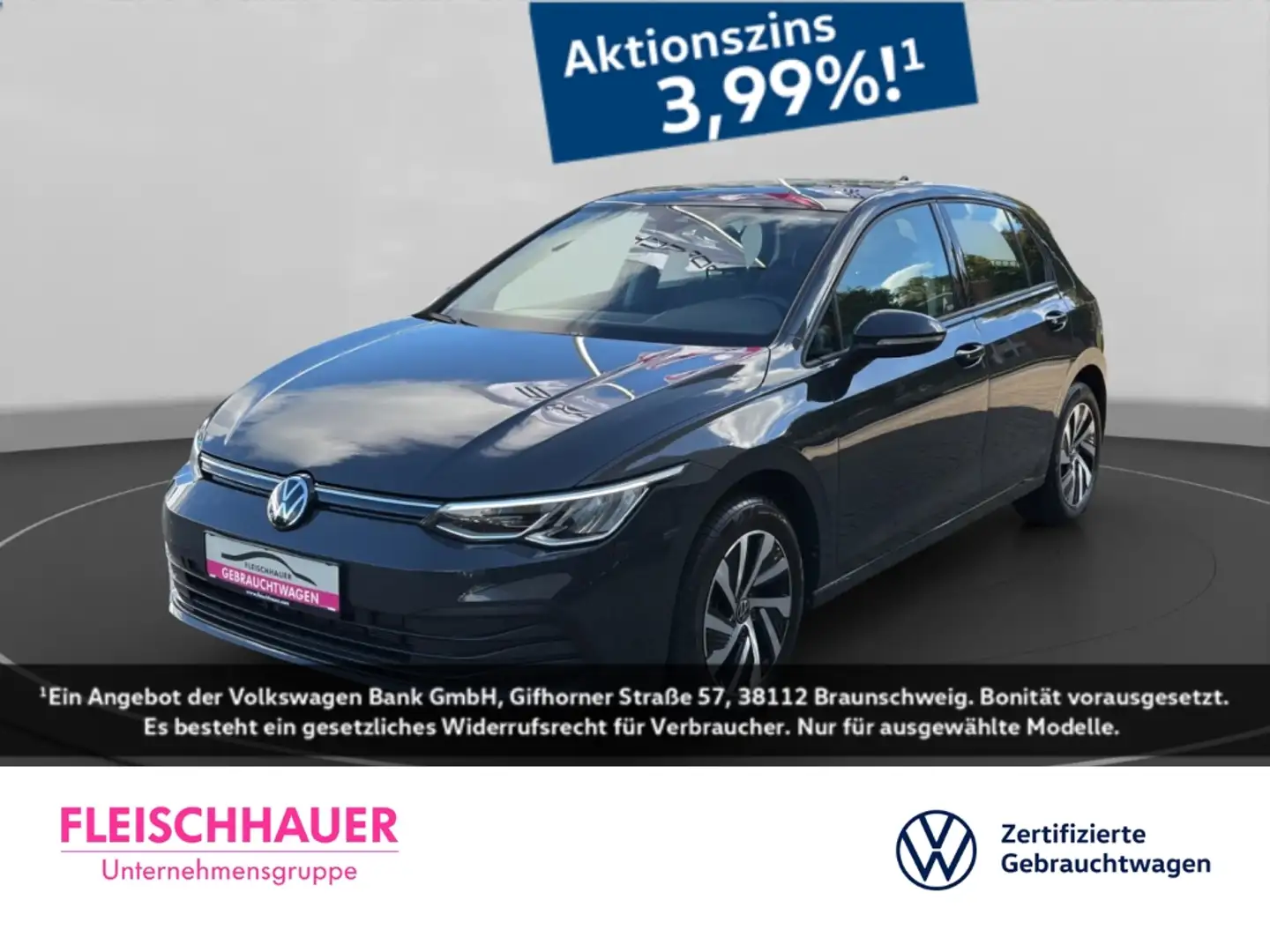 Volkswagen Golf VIII 2.0 TDI Life DSG+PANO+STDHZ+KAMERA+SHZ Grau - 1