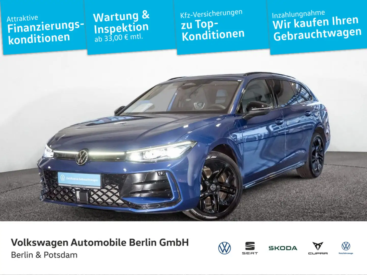 Volkswagen Passat Variant 1.5 Hybrid R-Line 5J-Garantie DCC Blau - 1