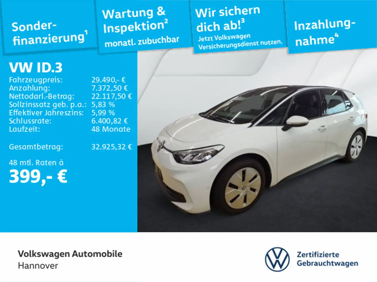 Volkswagen ID.3 Pro ACC Kamera Navi PDC SHZ LED Weiß - 1