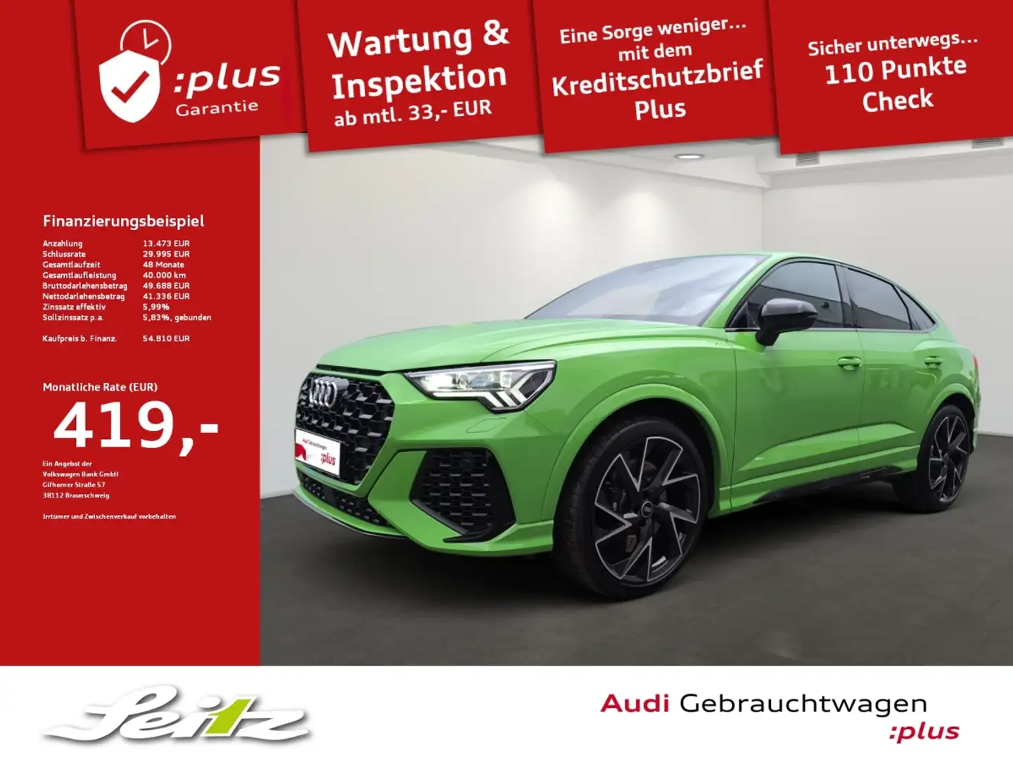 Audi RS Q3 Sportback 2.5 TFSI quattro *RS-SPORTABGASANLAGE*MA Groen - 1