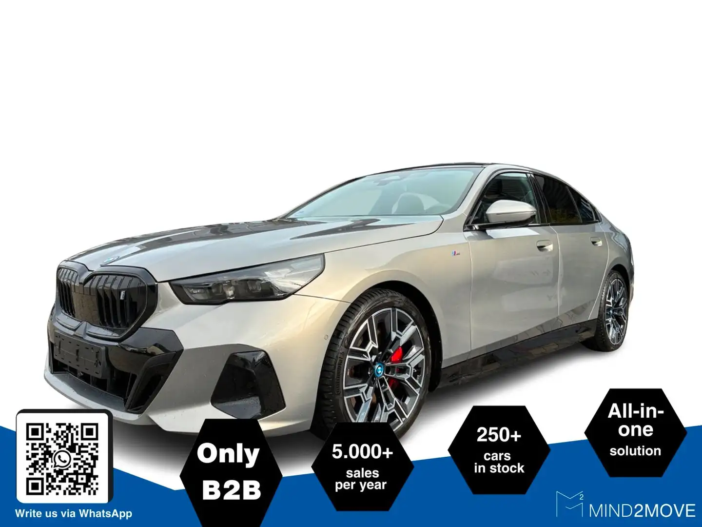 BMW i5 eDrive40 M Sport ACC+H/K+PANO+MEMORY Gris - 2